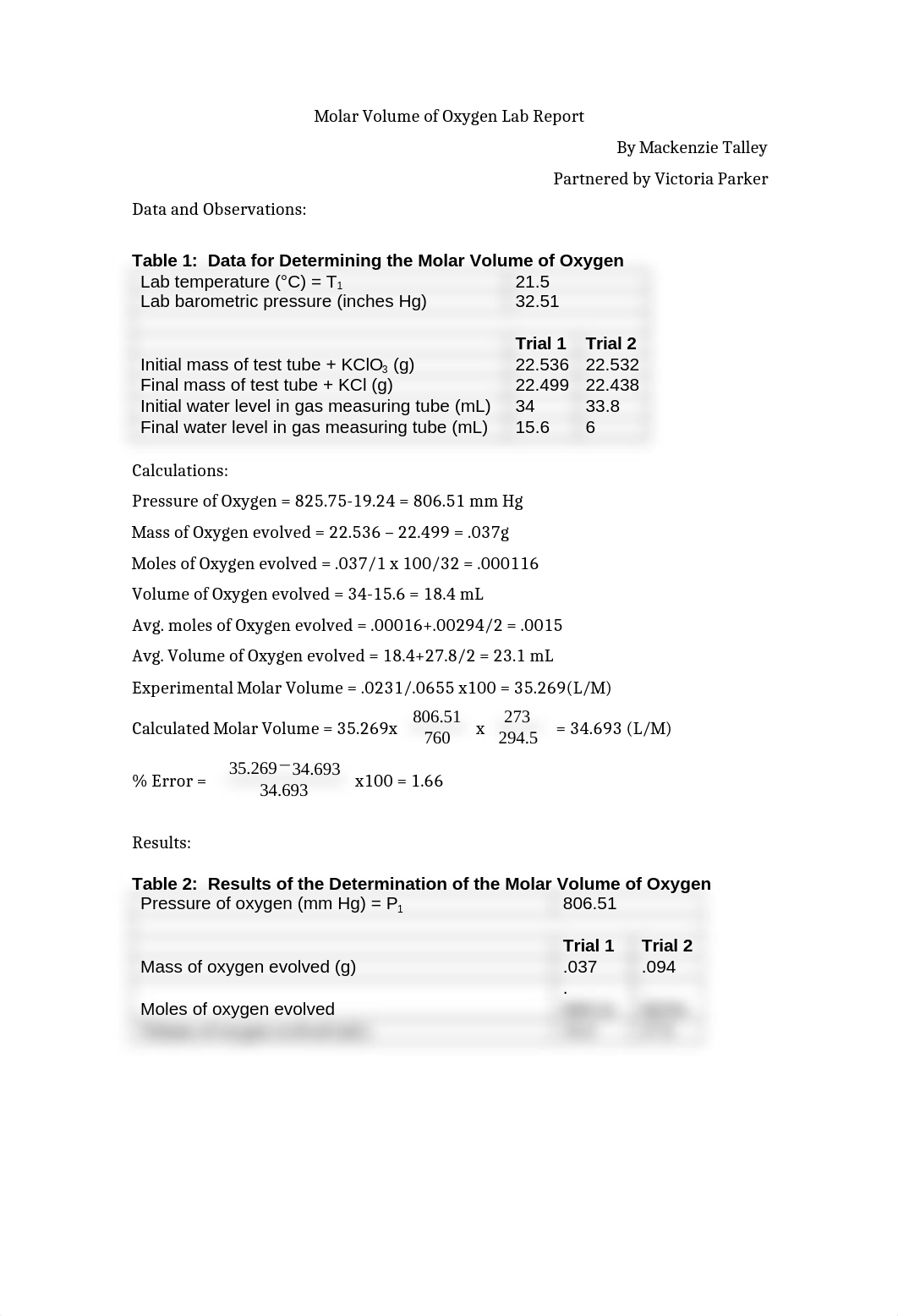 Molar Volume of Oxygen Lab Report.docx_dk23aihz16v_page1