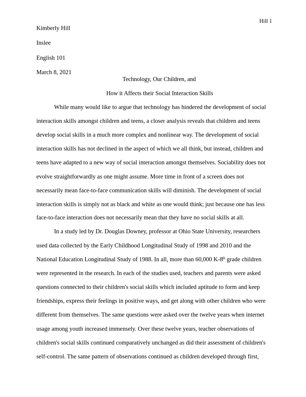 Kimberly Hill's Screen Time Essay Final Draft.docx_dk24jme7uta_page1