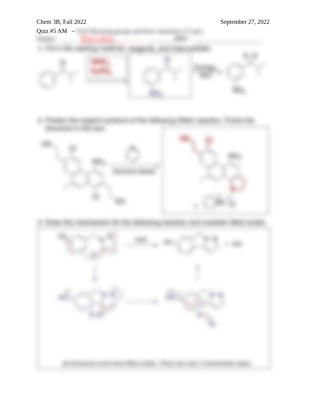 Quiz 5 - AM (Chem 3B - Fall 2022) - Key.pdf_dk26ab0scw9_page1