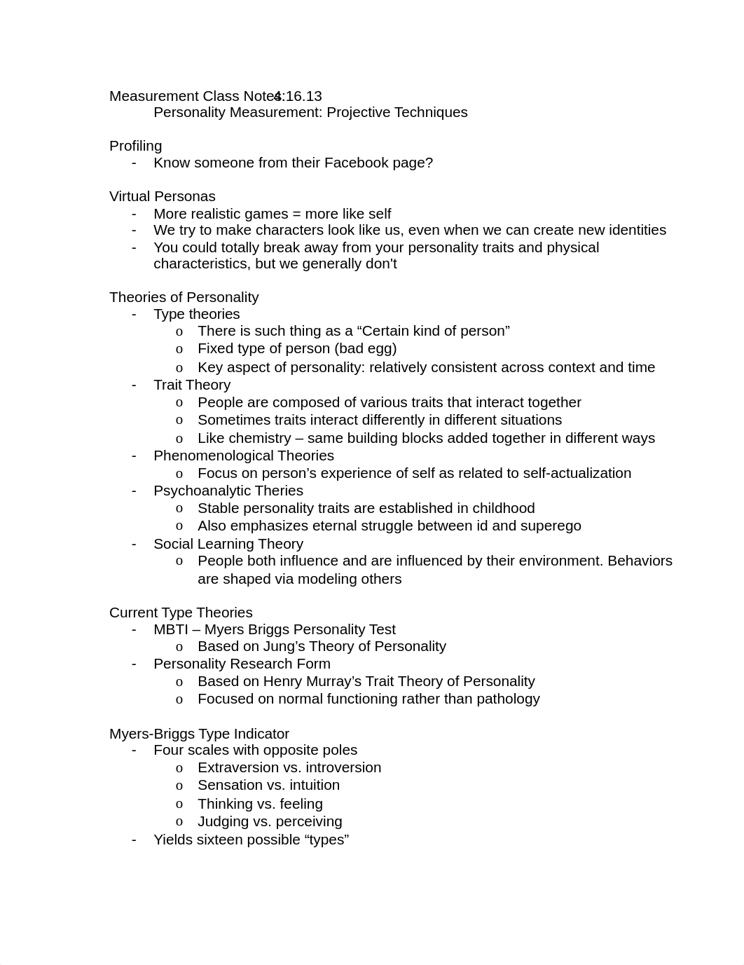 Class: Personality Measurement - Projective Techniques_dk26tnz042s_page1