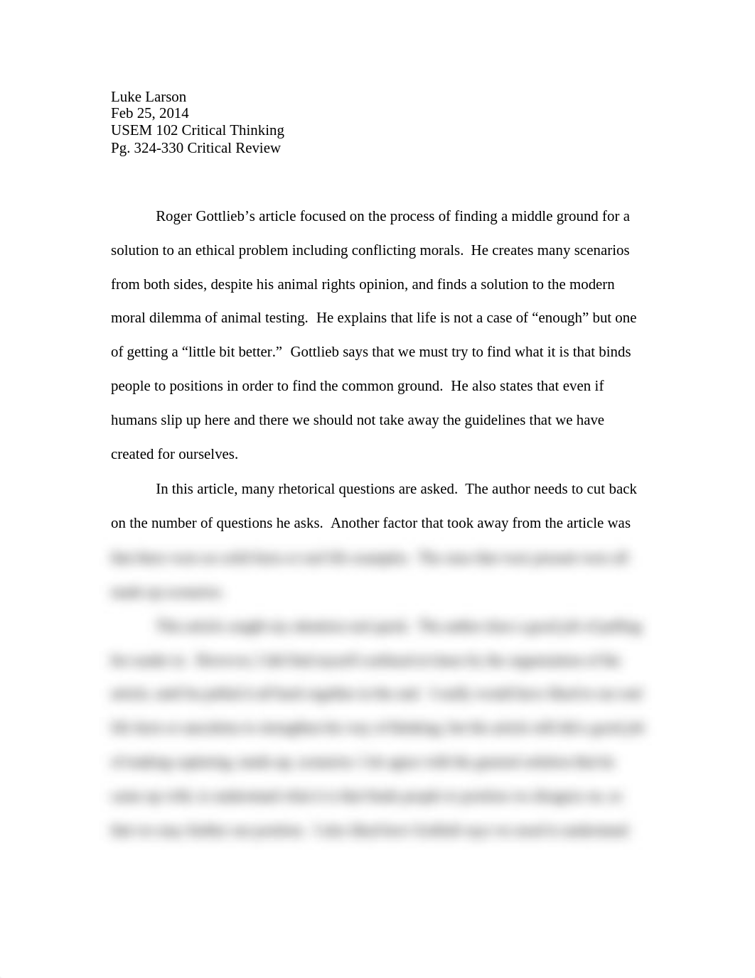 Anthony Weston's- "A 21st Century Ethical Toolbox" - Critical Review pg. 324-330_dk2bi7cmpo5_page1