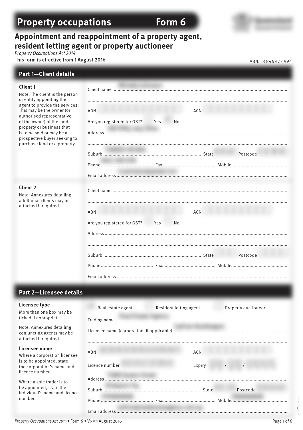 CPPREP4103 - Agency Agreement - Form 6 - QLD v5 ANSWERS.pdf_dk30eegr13q_page1