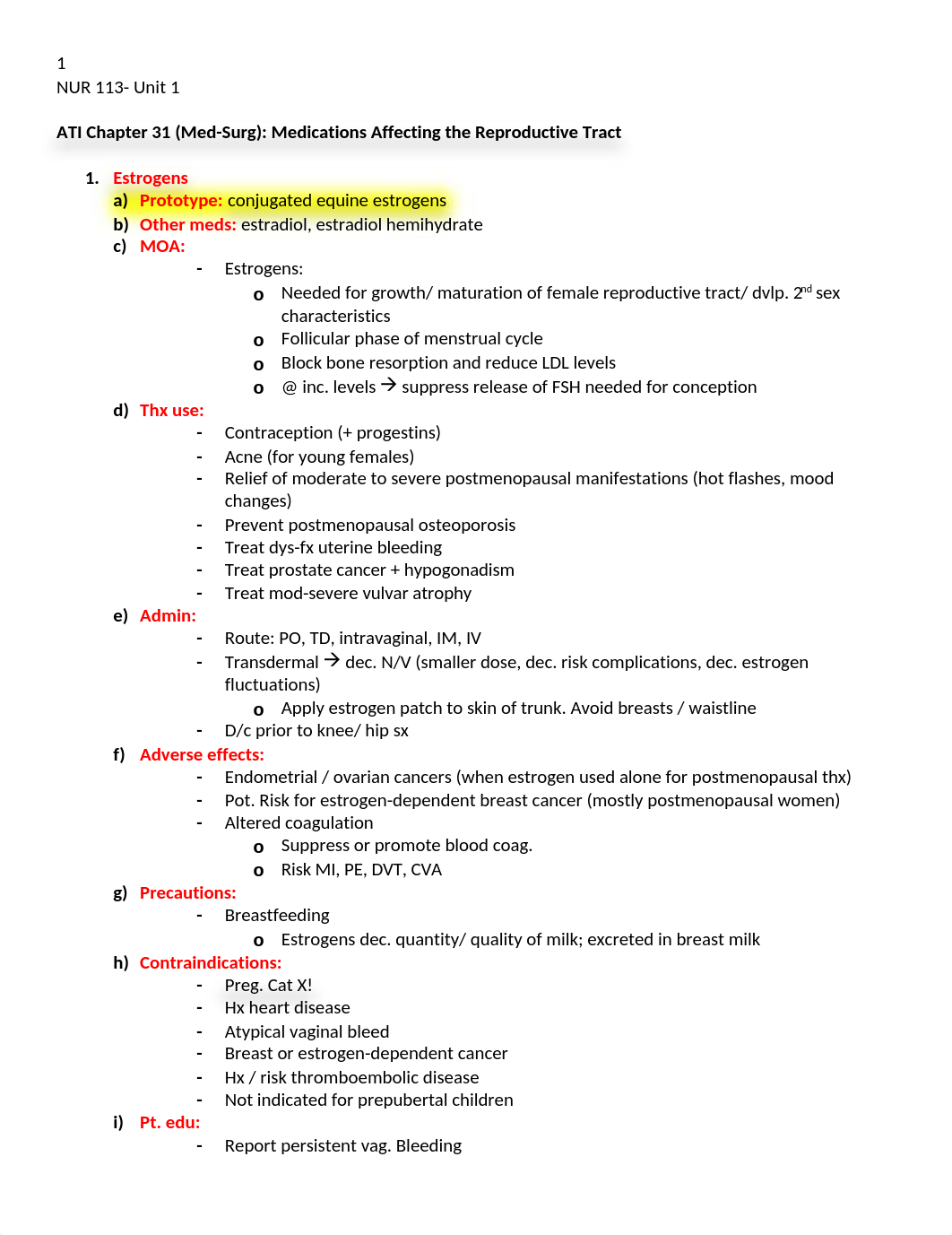 RCC NUR 113- ATI Pharm Ch. 31 Meds Affecting the Reproductive Tract.docx_dk3beqnna9s_page1