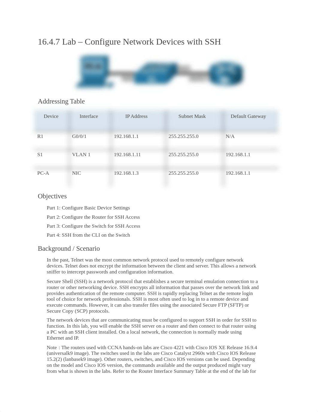 16.4.7 Lab - Configure Network Devices with SSH.docx_dk3dgd3s72n_page1