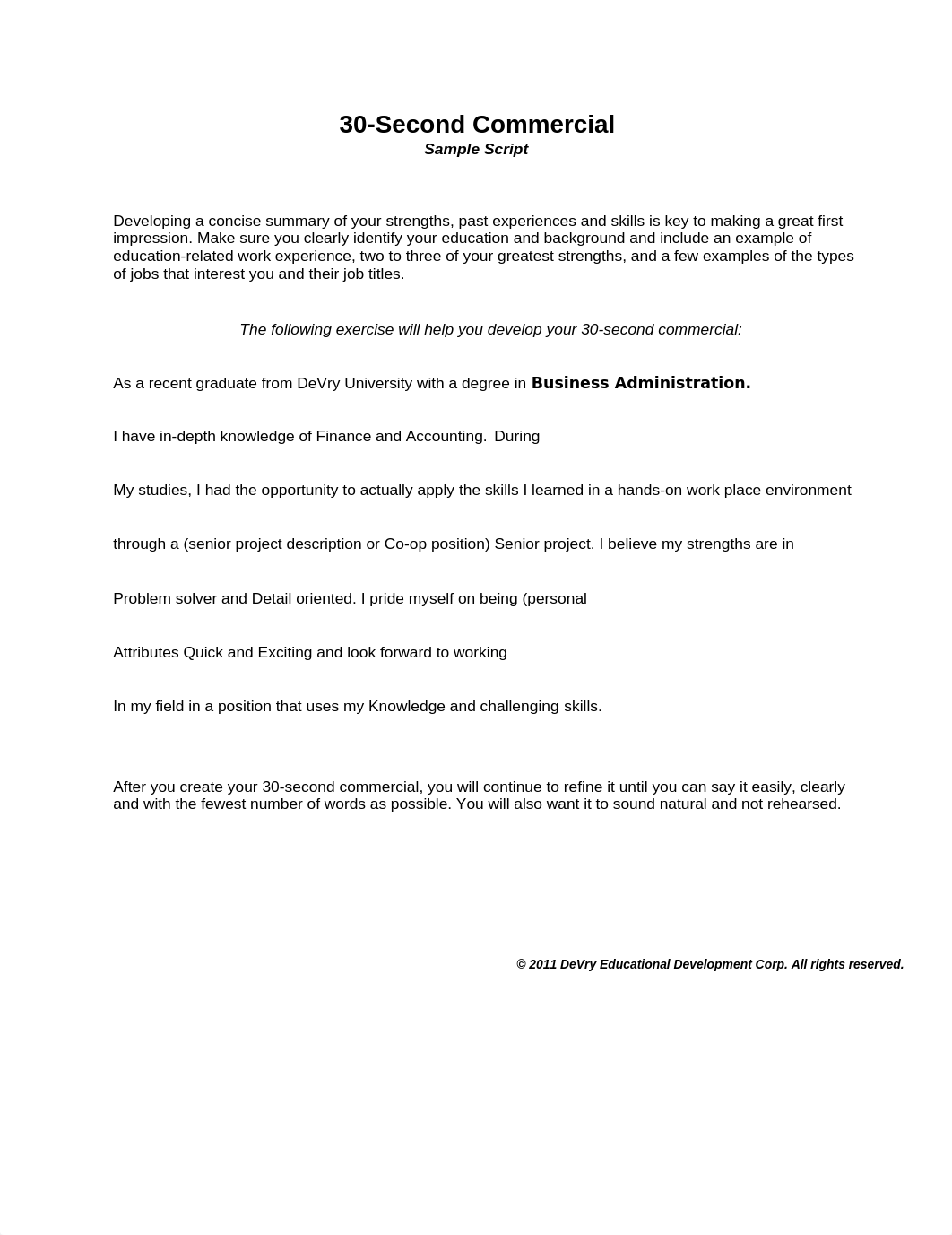 30 Second Commercial Script.docx_dk3fgansi12_page1