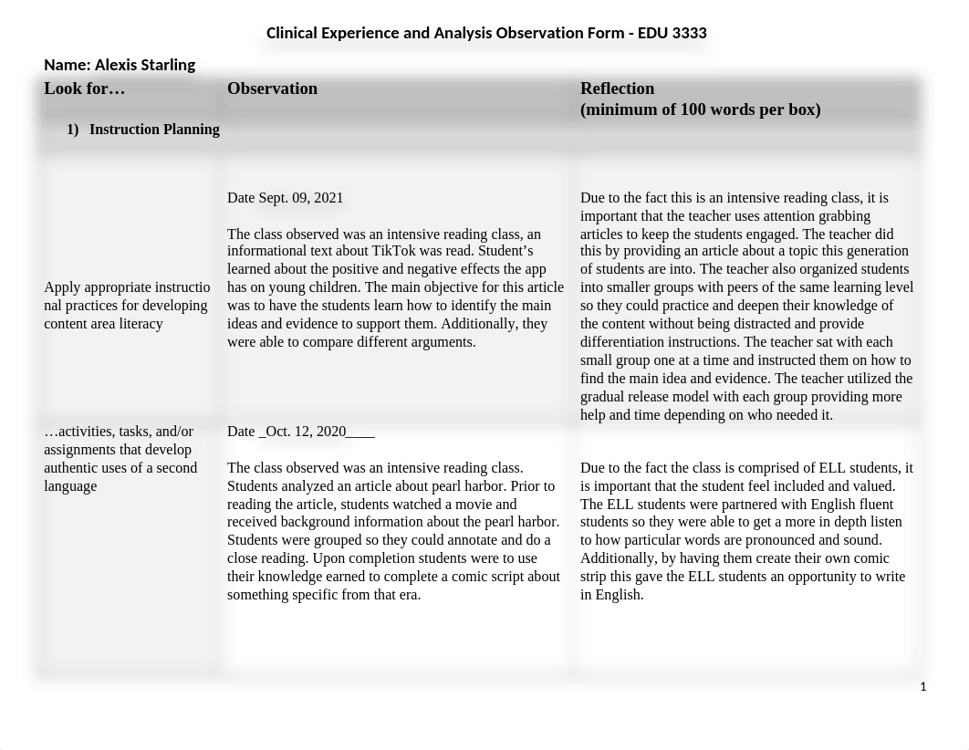 Starling EDU 3333 Clinical Experience Analysis.rtf_dk3jbzem3mj_page1