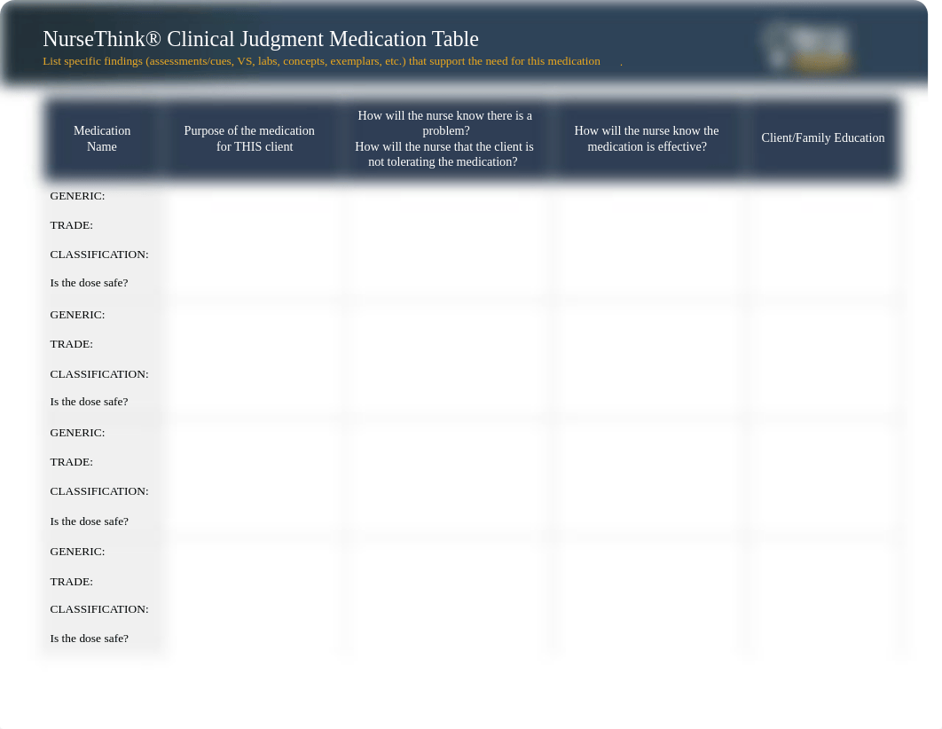 NurseThink® Clinical Judgment Medication Table 2022.pdf_dk3n390ecbz_page1