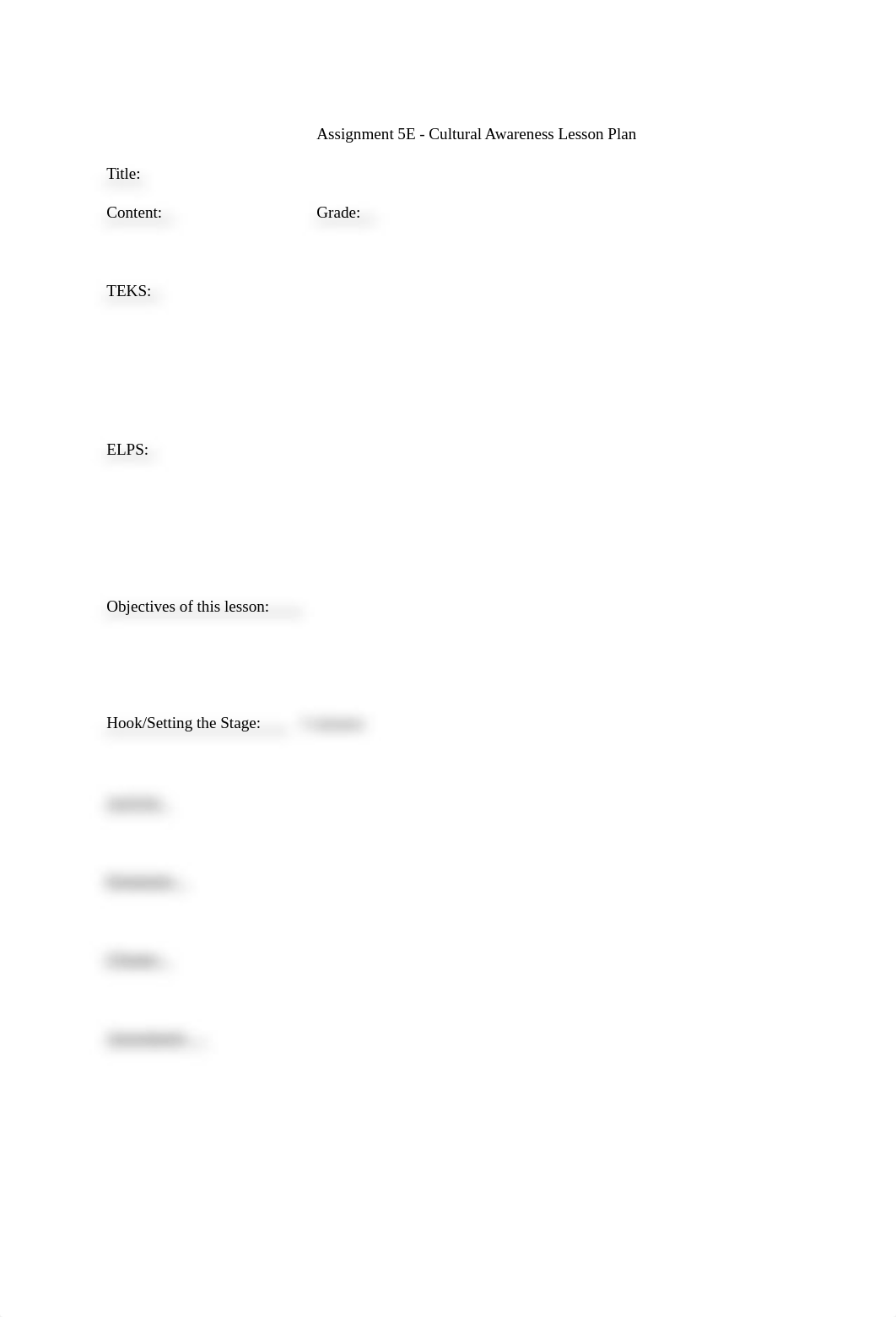 Assignment 5E Cultural Awarness Lesson Plan Template.docx_dk3spsr03bk_page1