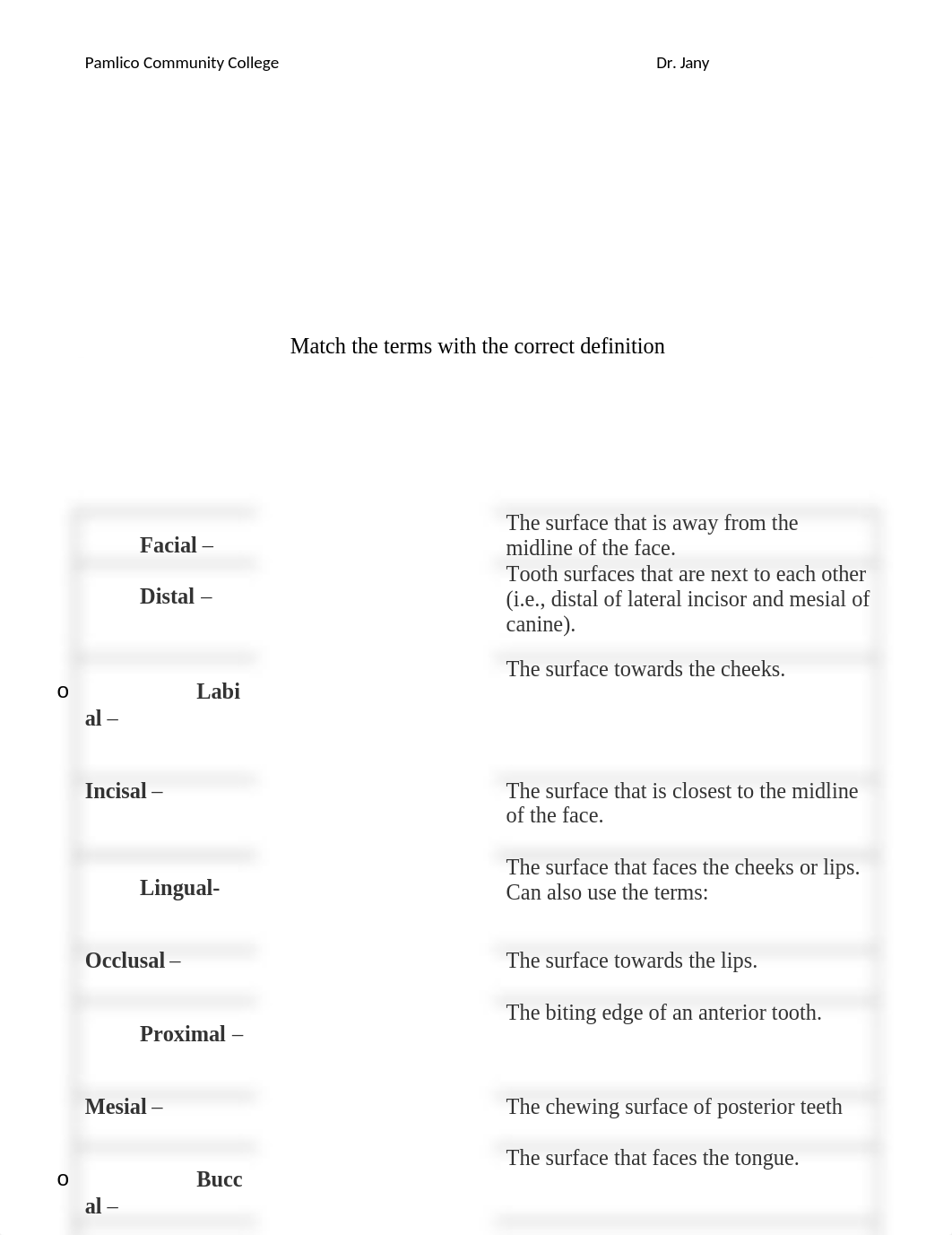 Match the terms with the correct definition. home work docx.docx_dk3ynsdmwe3_page1