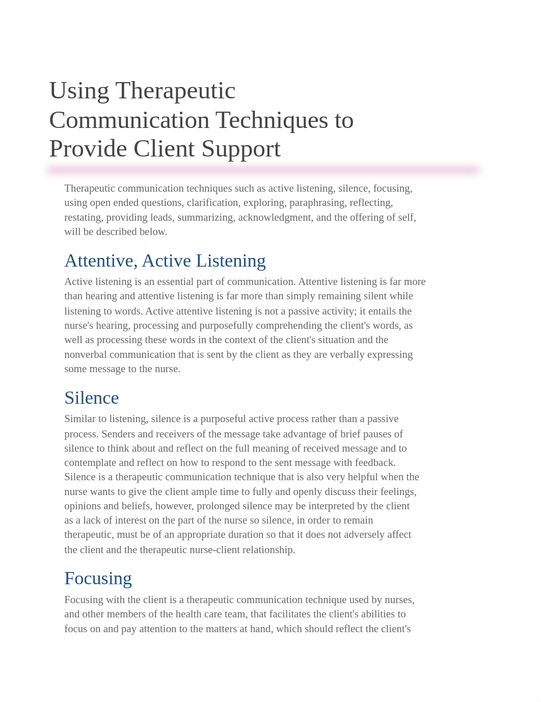 Using Therapeutic Communication Techniques to Provide Client Support.docx_dk47bz1lvqz_page1