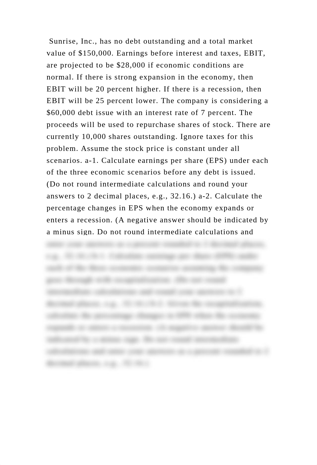 Sunrise, Inc., has no debt outstanding and a total market value of $1.docx_dk47j2i2rzf_page2