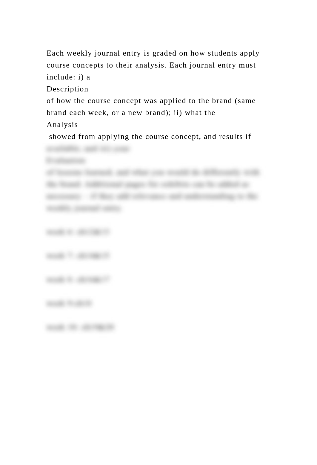 Each weekly journal entry is graded on how students apply course con.docx_dk49k34c4rb_page1