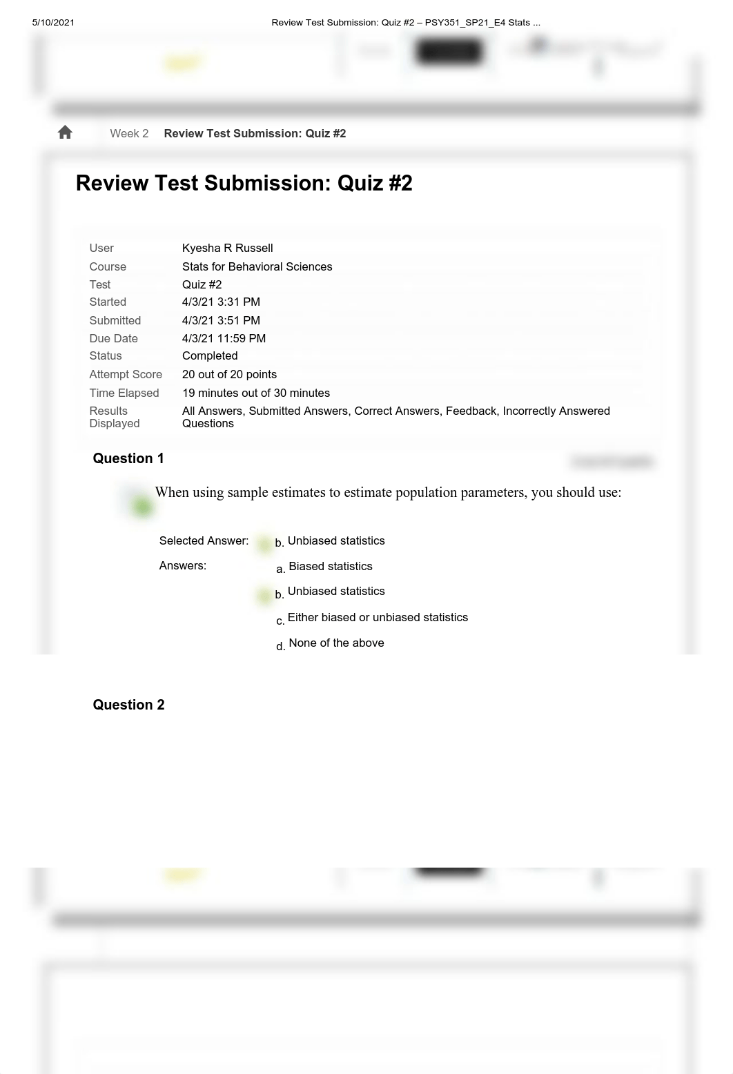 Review Test Submission_ Quiz #2 - PSY351_SP21_E4 Stats .._.pdf_dk4awaw1s7c_page1