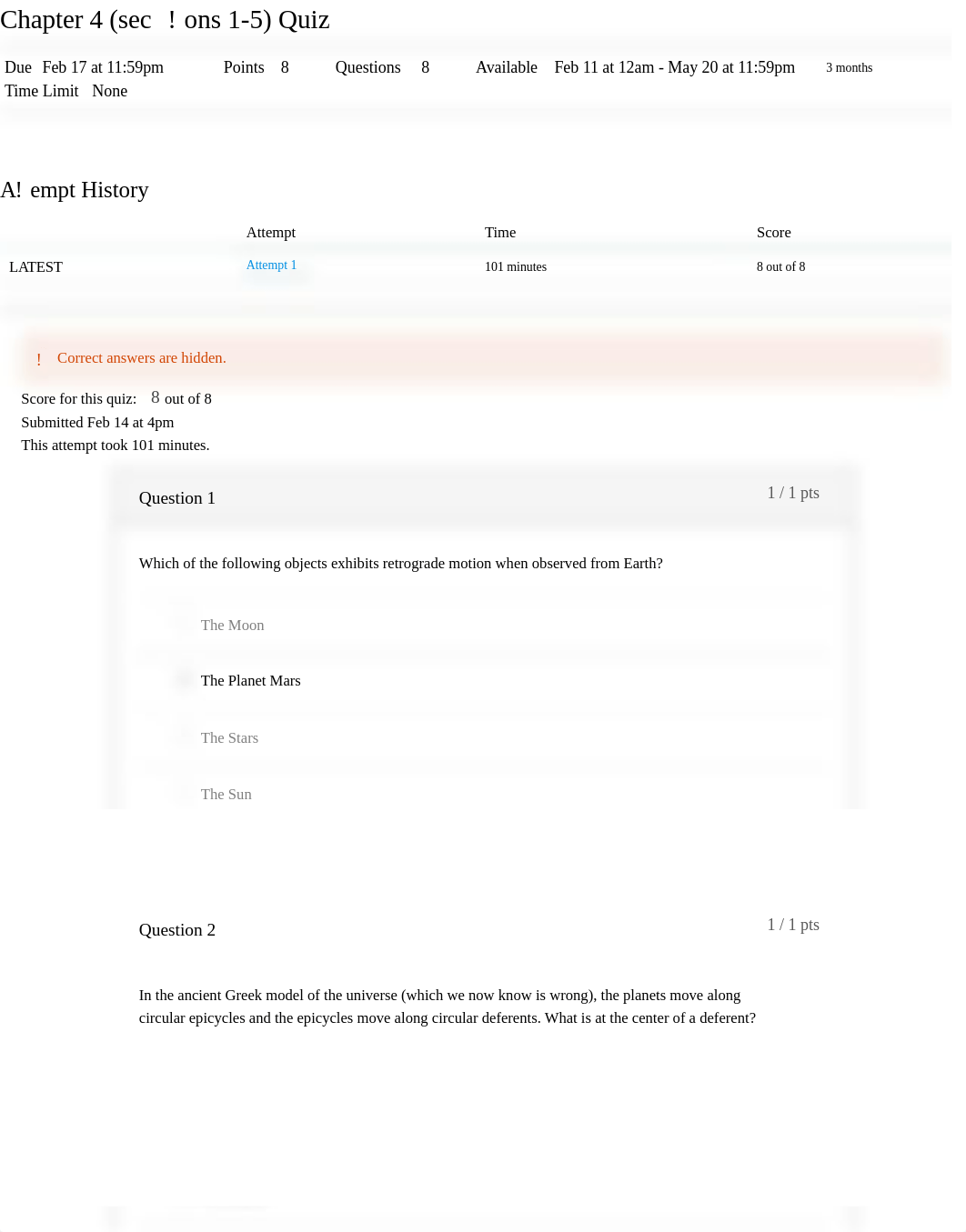 Chapter 4 (sections 1-5) Quiz: AST V01 - Elementary Astronomy - 38239_dk4iap0zsy9_page1