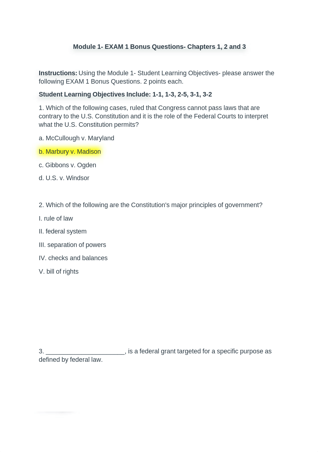 Module 1- EXAM 1 Bonus Questions- Chapters 1, 2 and 3 - Documentos de Google.pdf_dk4jk9p9jwp_page1