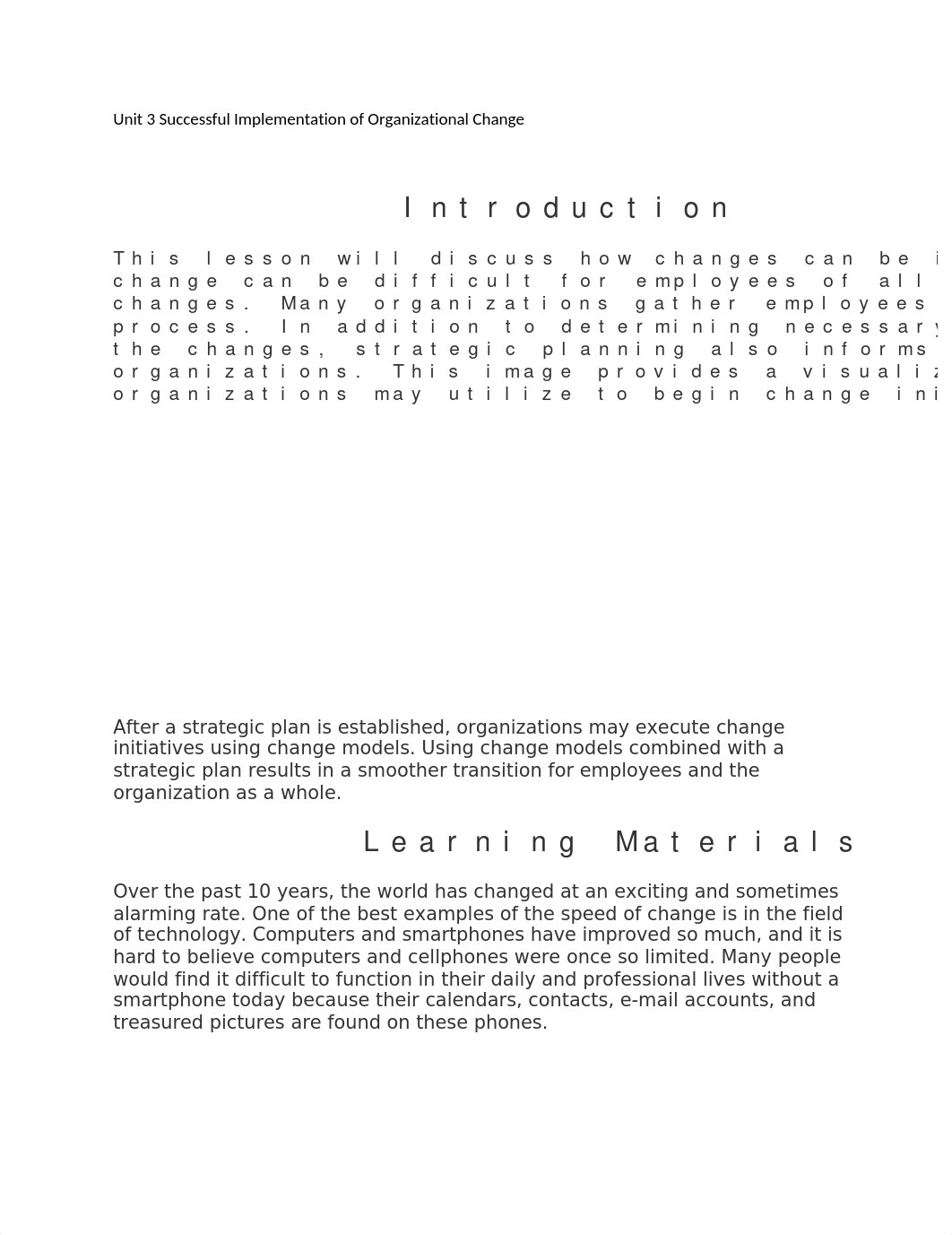 Unit 3 Successful Implementation of Organizational Change.docx_dk5d4l4lkaw_page1