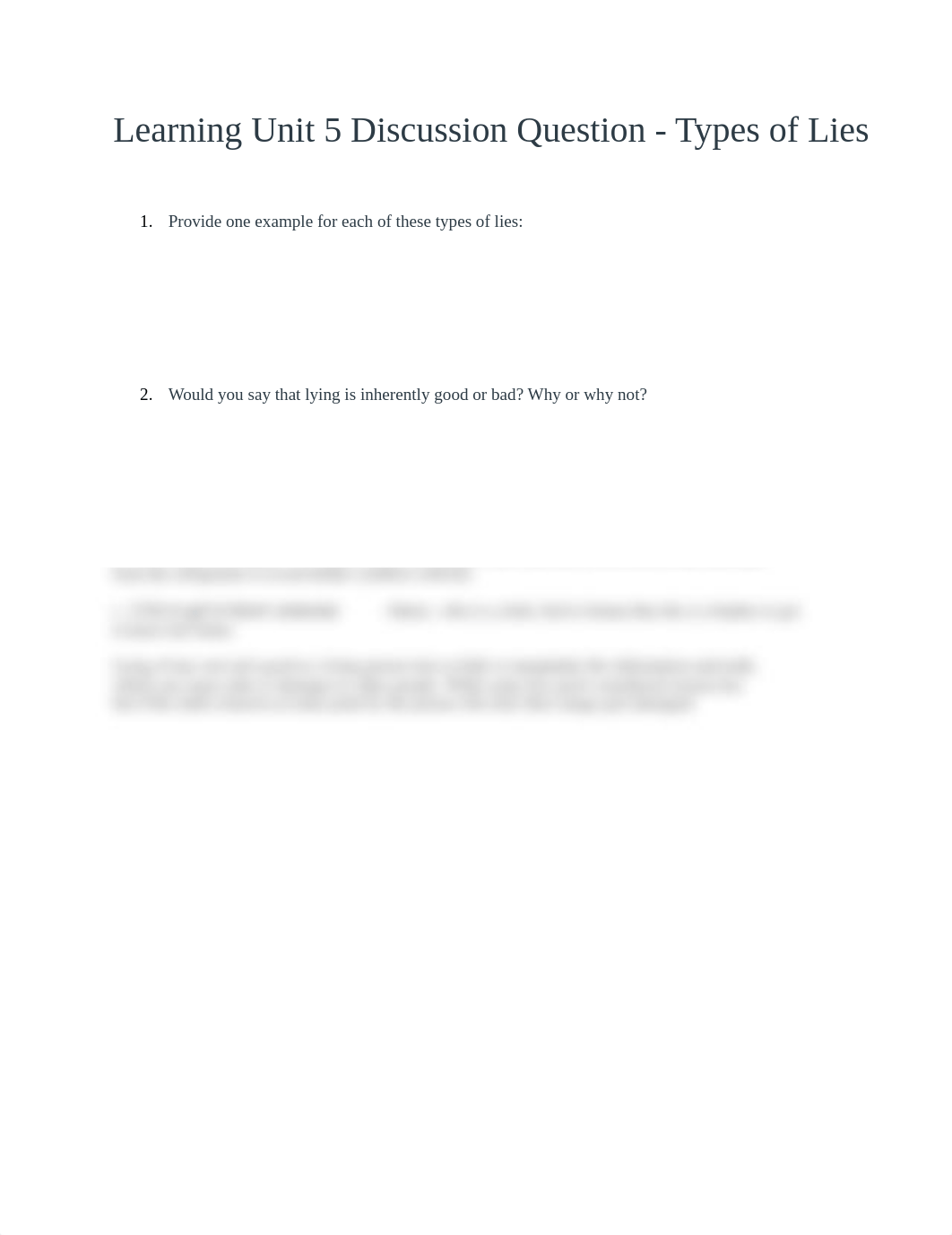 Learning Unit 5 Discussion Question - Types of Lies.docx_dk5r6bi7lu4_page1