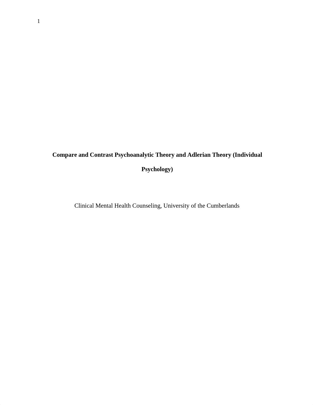 Compare and Contrast Psychoanalytic Theory and Adlerian Theory (1).docx_dk62htj8zx1_page1