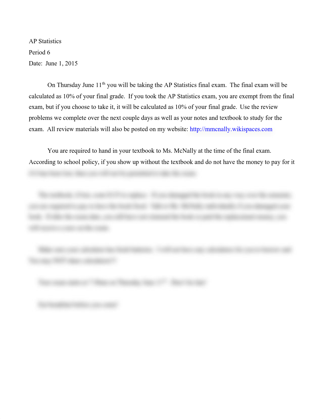 AP Statistics Final Exam General Information - 6.1.15 - Period 6_dk6jfhya57n_page1