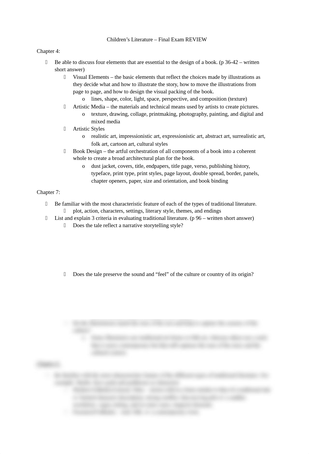 Children's Literature - Final Exam REVIEW.docx_dk6ufxor1xy_page1