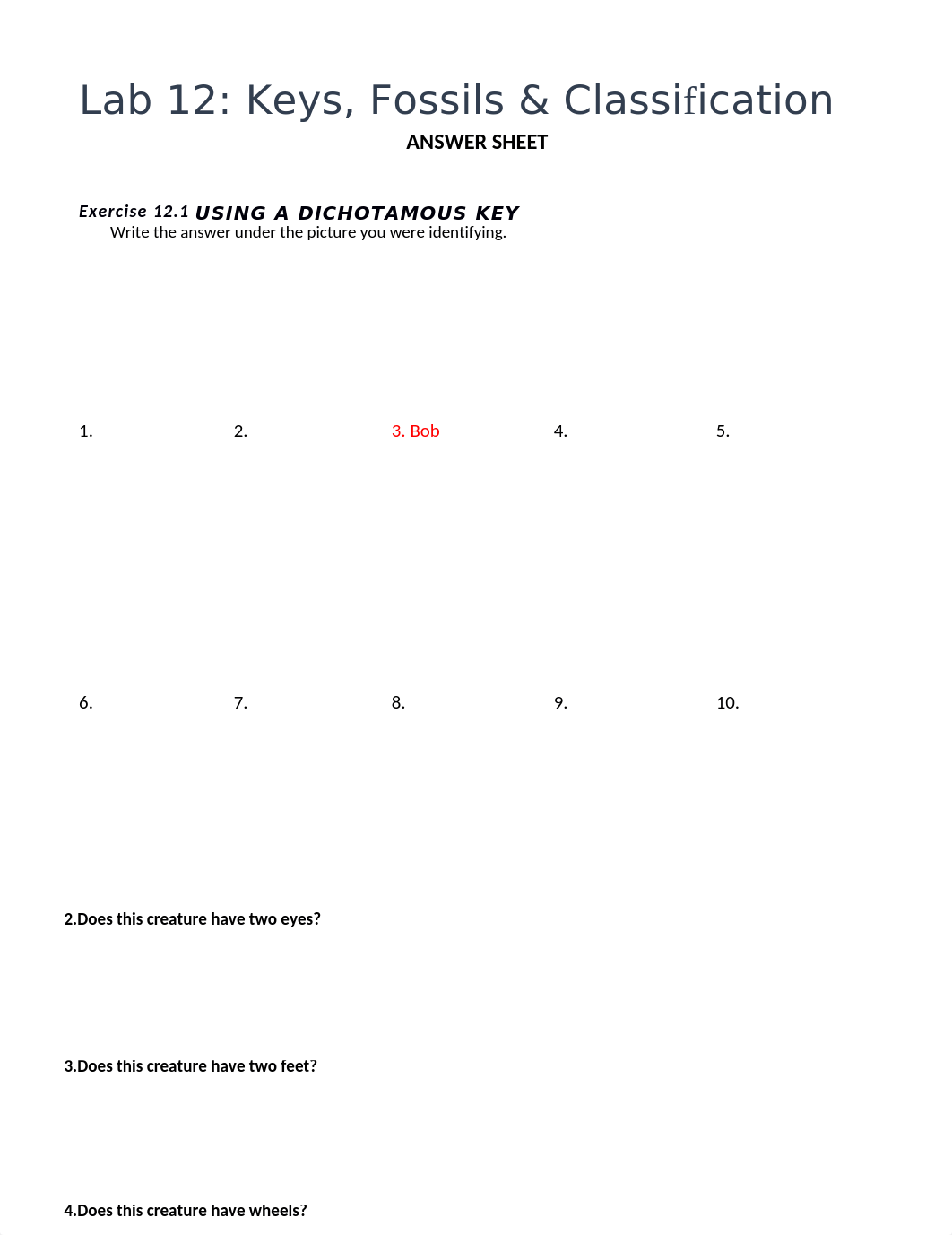 Lab 12- Keys, Fossils & Classification Answr Sheet.docx_dk6zxdx0def_page1