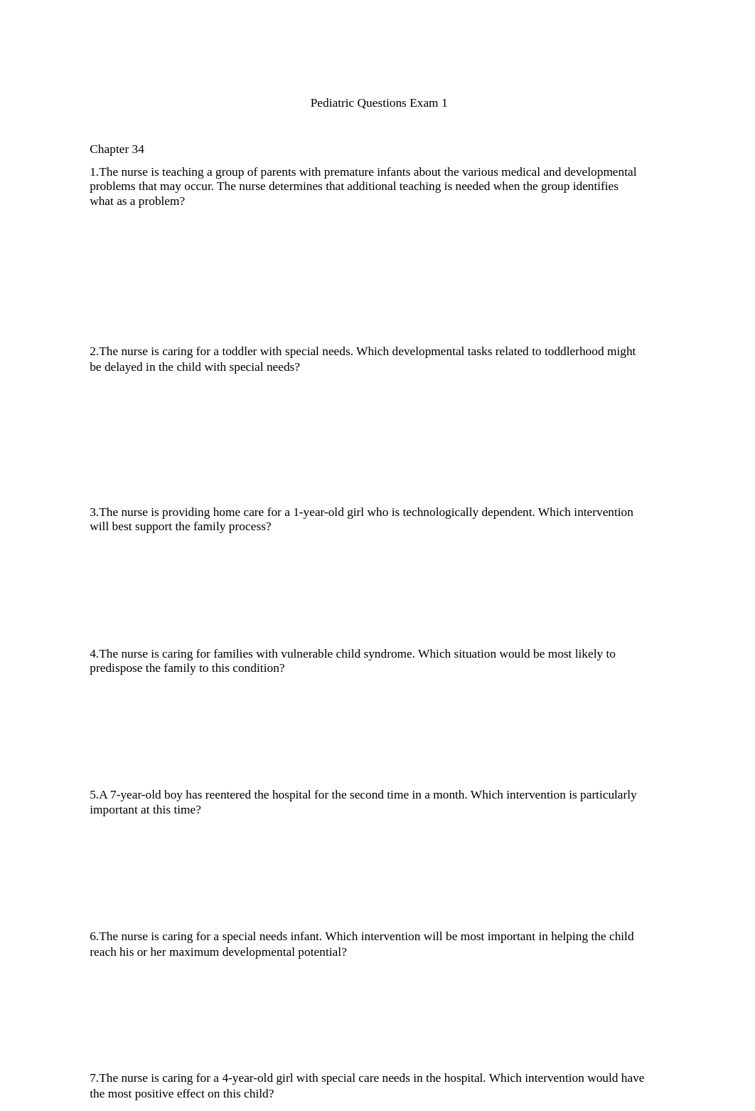 Pediatric practice Questions Exam 1.docx_dk72obscsxo_page1