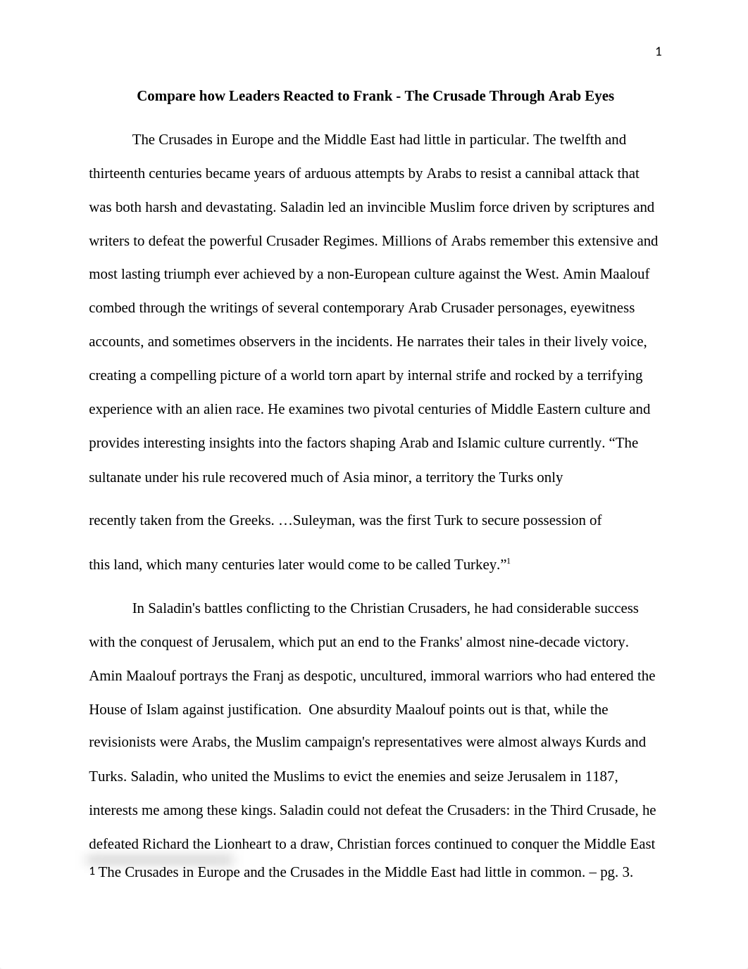 Critical Review of The crusades Through Arab Eyes.docx_dk7krxei2k0_page1