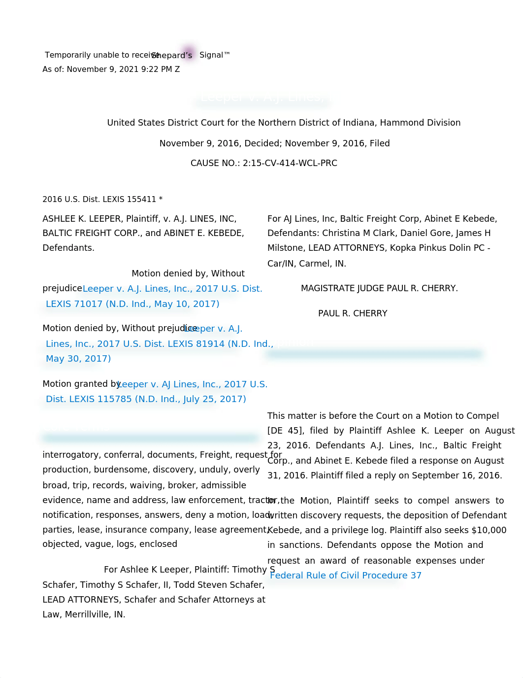 Leeper v. A.J. Lines_ Inc._ 2016 U.S. Dist. LEXIS 155411.PDF_dk89s2f6xcg_page2