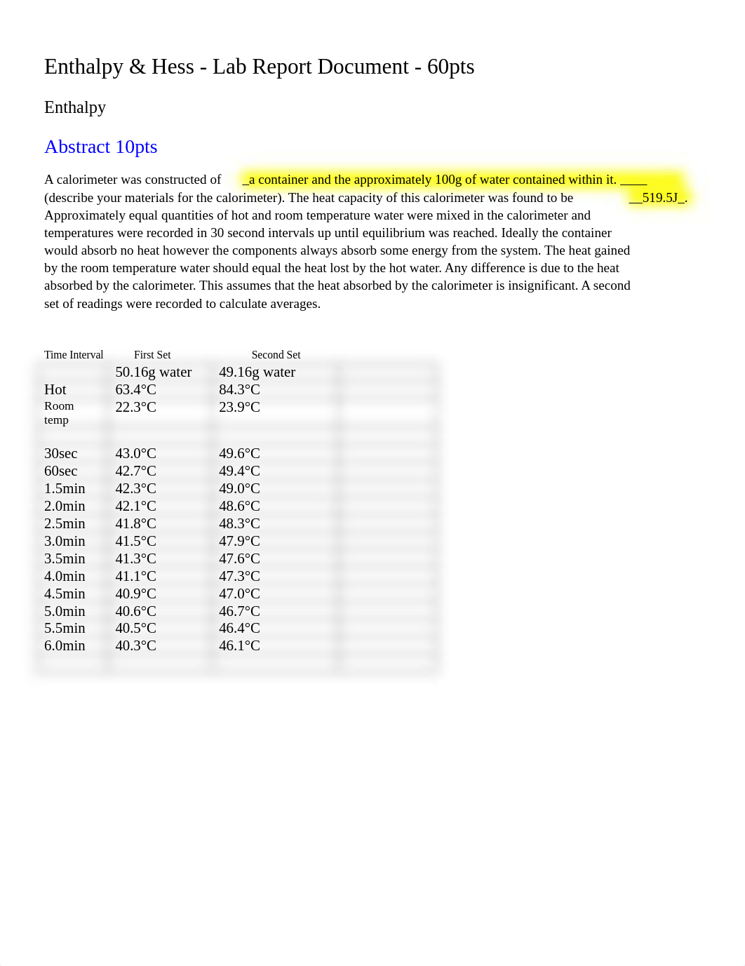 Lab Report Document - Enthalpy and Hess's Law.docx_dk8alhf8pe9_page1