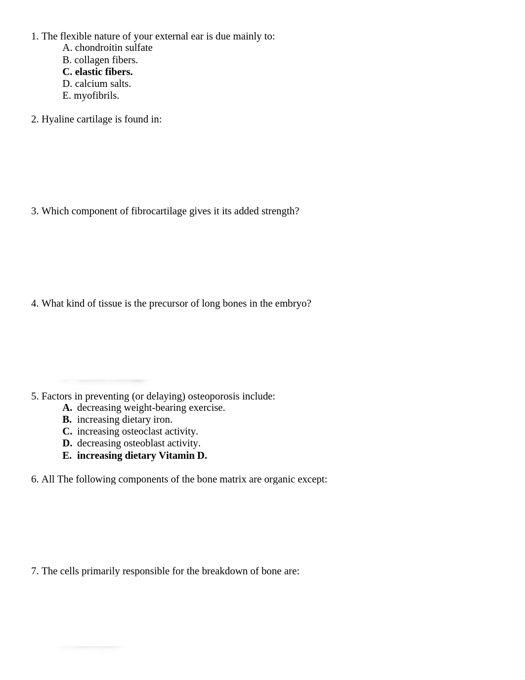 Practice Exam Skeletal Tissue_Joints_Muscle Tissue Answers.doc_dk8mo5mt4ls_page1