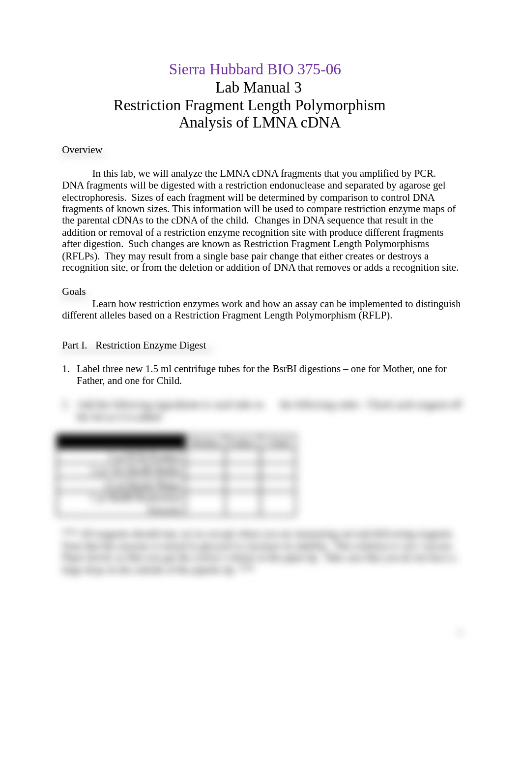 Lab Manual 3 - Restriction Fragment Length Polymorphism Analysis of LMNA cDNA (F'22) (1).docx_dk90sz593hz_page1