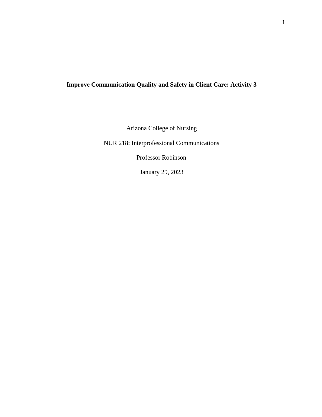 MODULE 2 Improve Communication Quality and Safety in Client Care- Activity 3.docx_dk91l5kb3ro_page1