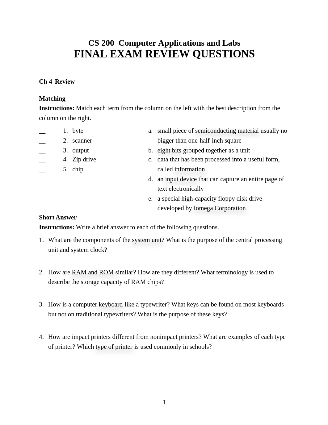 CS200 SecondExam Review_dk9ii8jh9js_page1