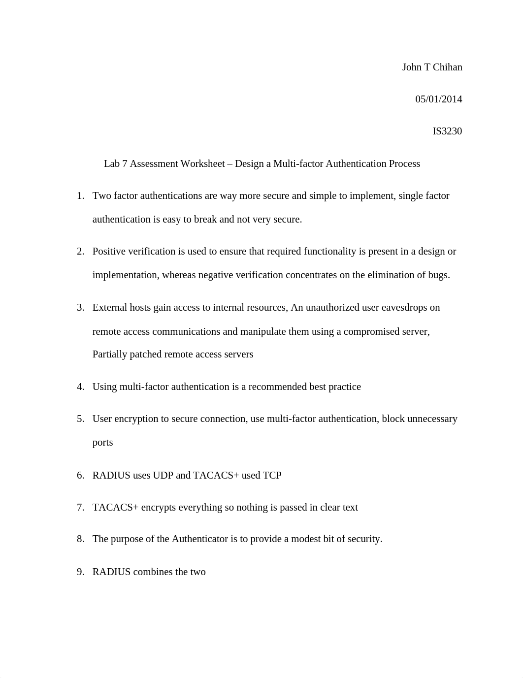 Lab 7 Assessment Worksheet - Design a Multi-factor Authentication Process_dk9ruliihqx_page1