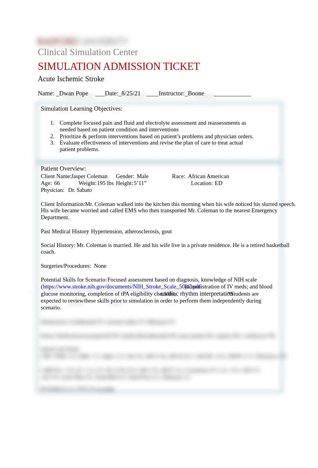 SIMULATION ADMISSION TICKET Acute Ischemic Stroke.doc_dka6oa1es9q_page1