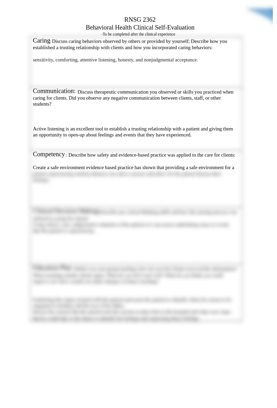 Behavioral Health Clinical Self-Evalution RNSG 2362.docx_dkadywwq1s8_page1