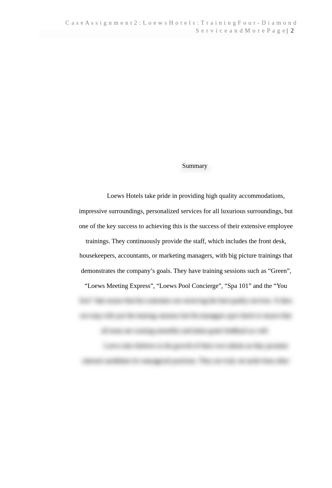 Case Assignment 2 Loews Hotels- Training for Four Diamond Service and More.docx_dkagch1rkp6_page2