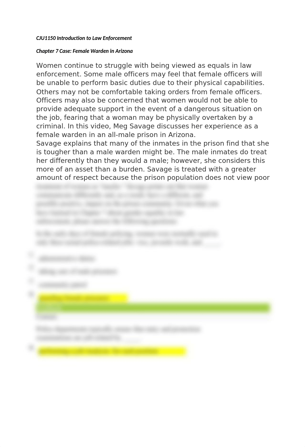 CJU1150 Chapter 7 Case Female Warden in Arizona.docx_dkaknlaktvk_page1