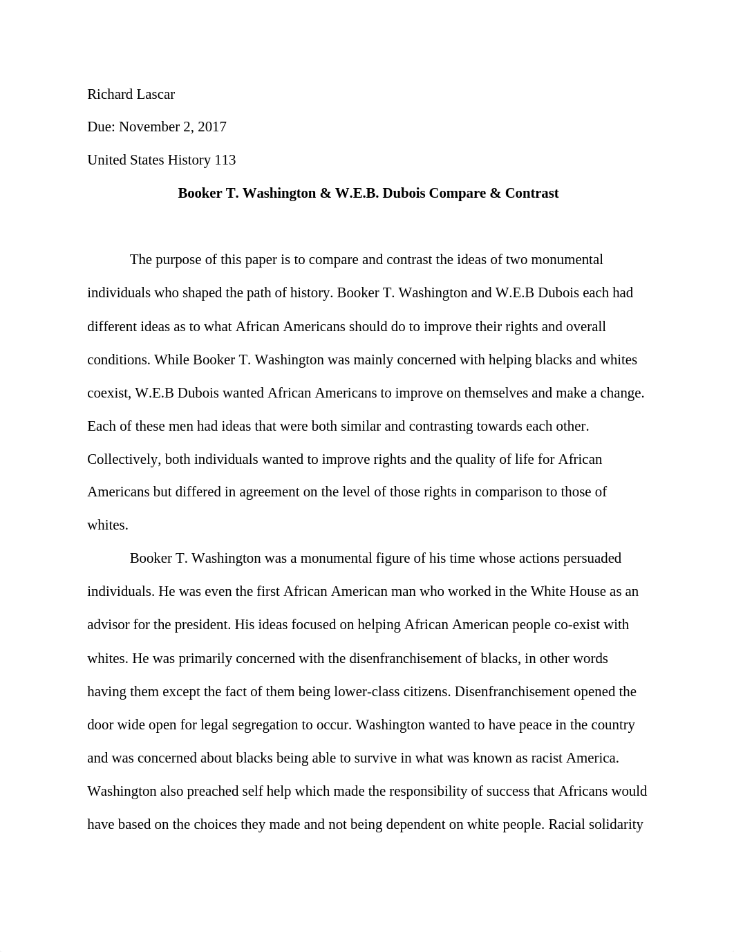 Booker T. Washington & W.E.B. Dubois Compare & Contrast.docx_dkav6fde8f1_page1