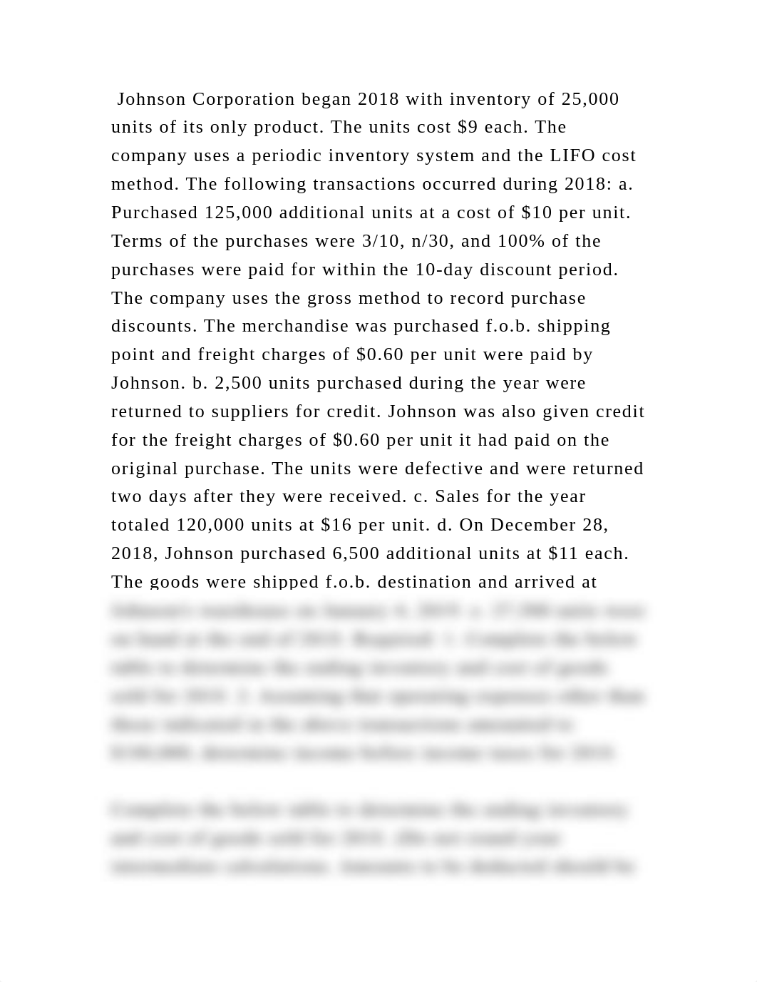 Johnson Corporation began 2018 with inventory of 25,000 units of its .docx_dkb20wvxwub_page2