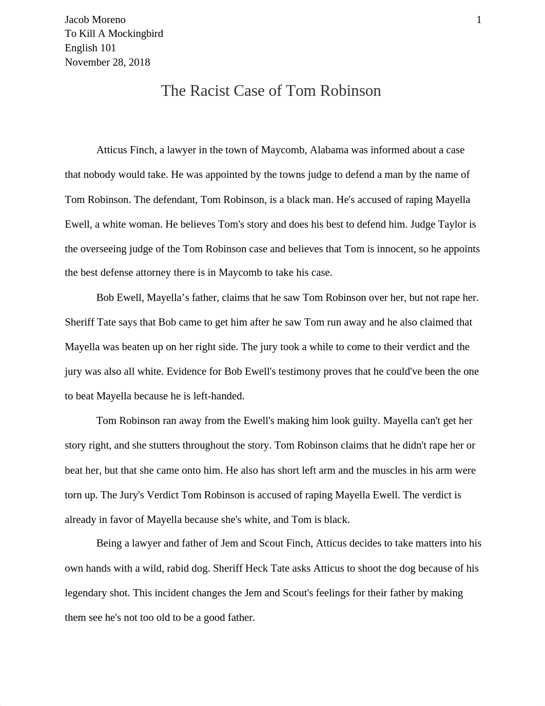 To Kill a Mockingbird Essay_dkb6xb8pnyk_page1