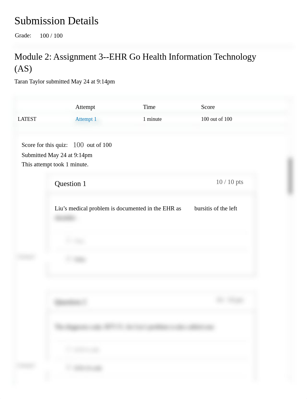 Taylor_ Module 2_ Assignment 3--EHR Go Health Information Technology (AS)_ Taran Taylor.pdf_dkcay1lt7x4_page1