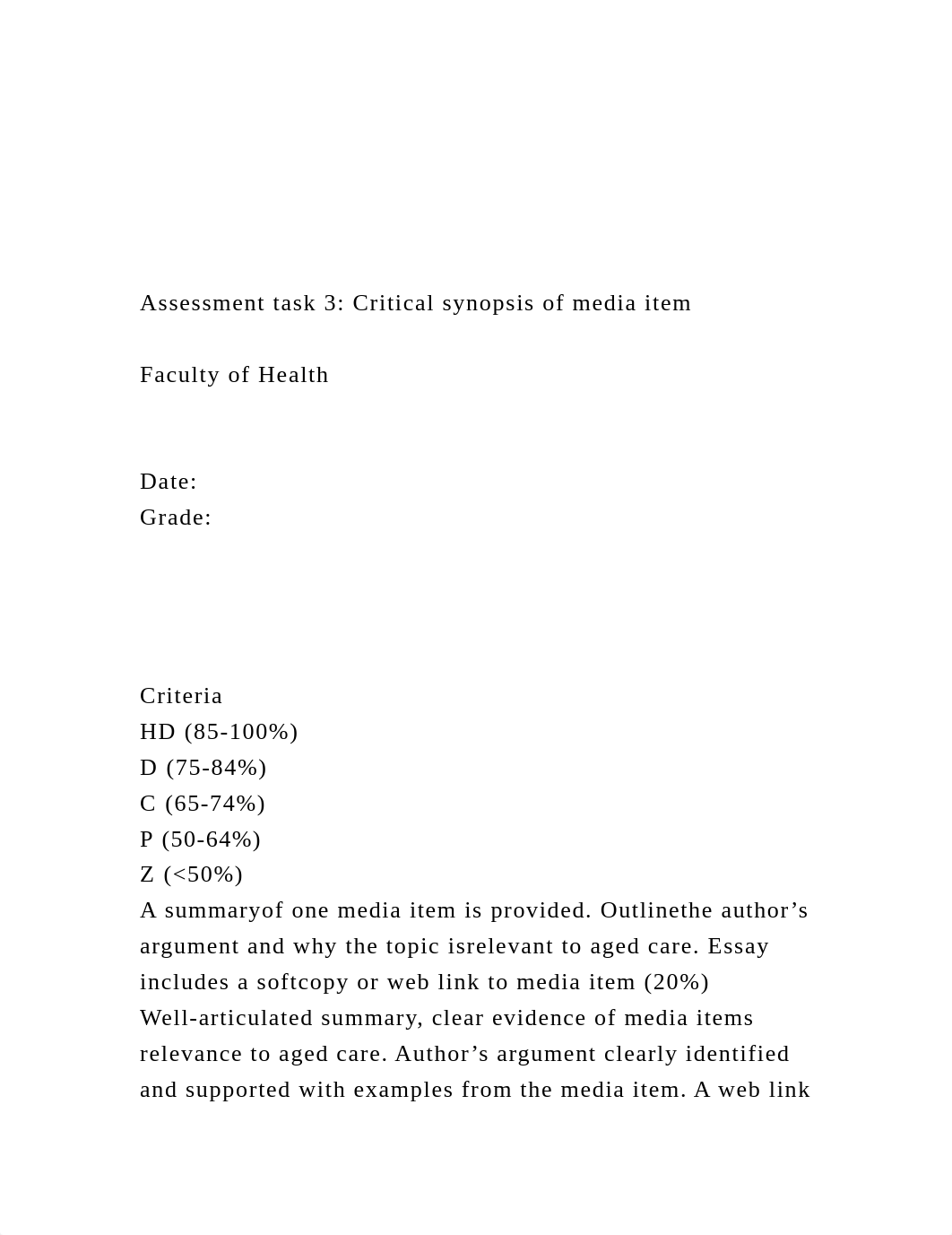 Assessment task 3 Critical synopsis of media itemFacult.docx_dkcdq8r3v6d_page2