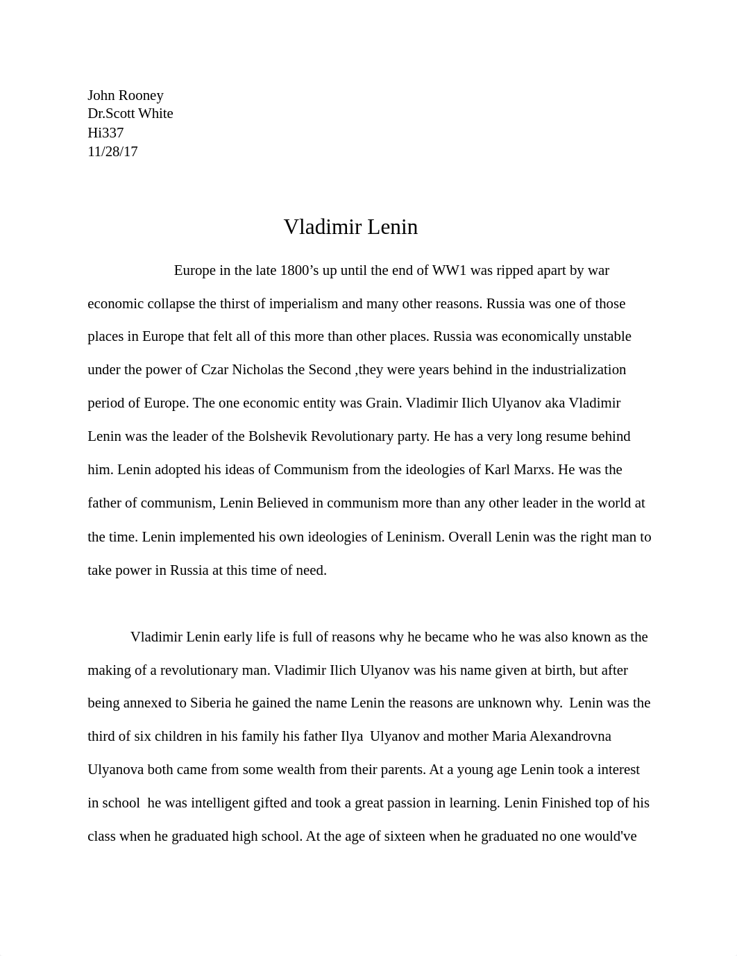 vladimir Lenin Essay_dkcjuumtrf1_page1