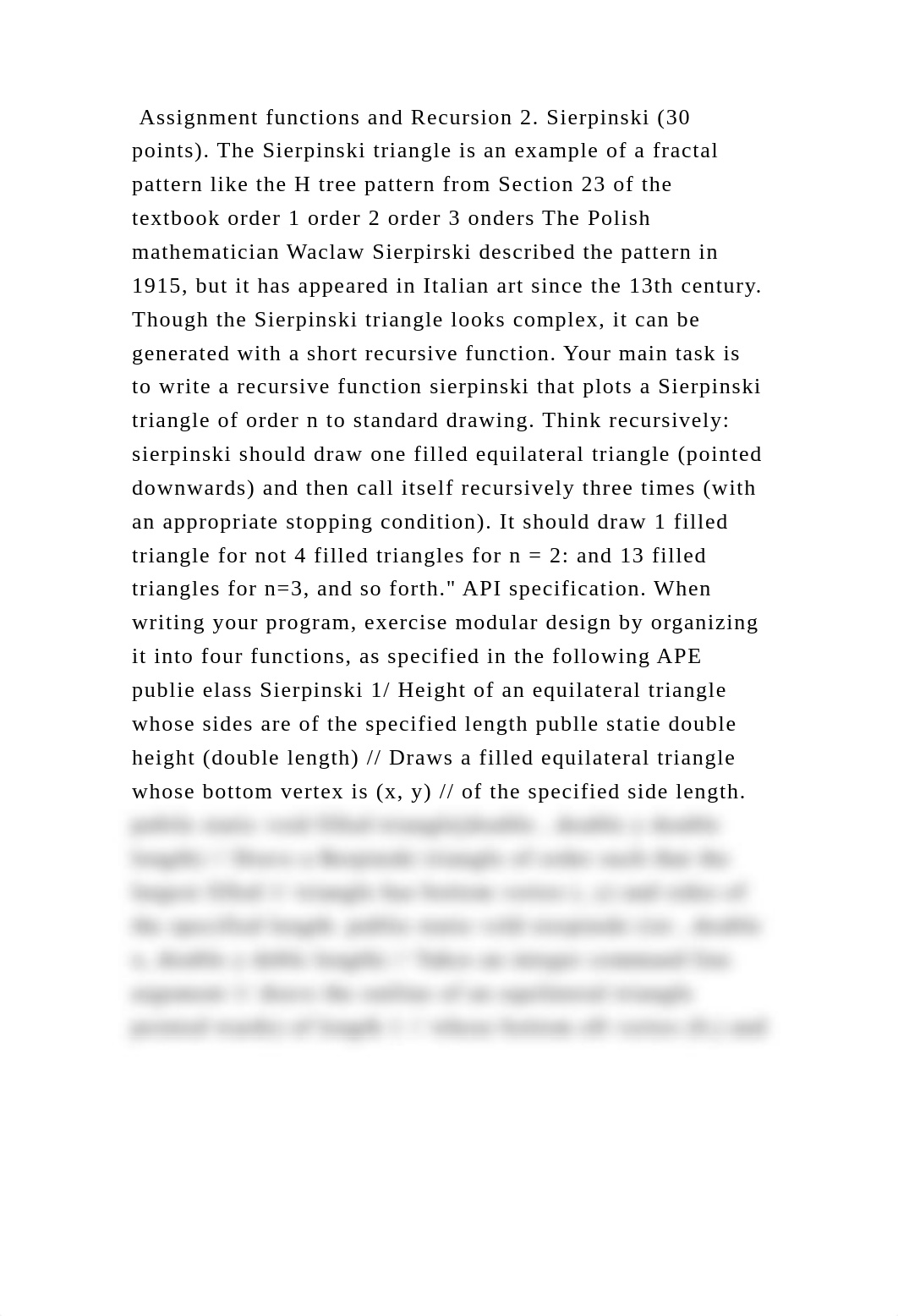 Assignment functions and Recursion 2. Sierpinski (30 points). The Sie.docx_dkcso3wup84_page2