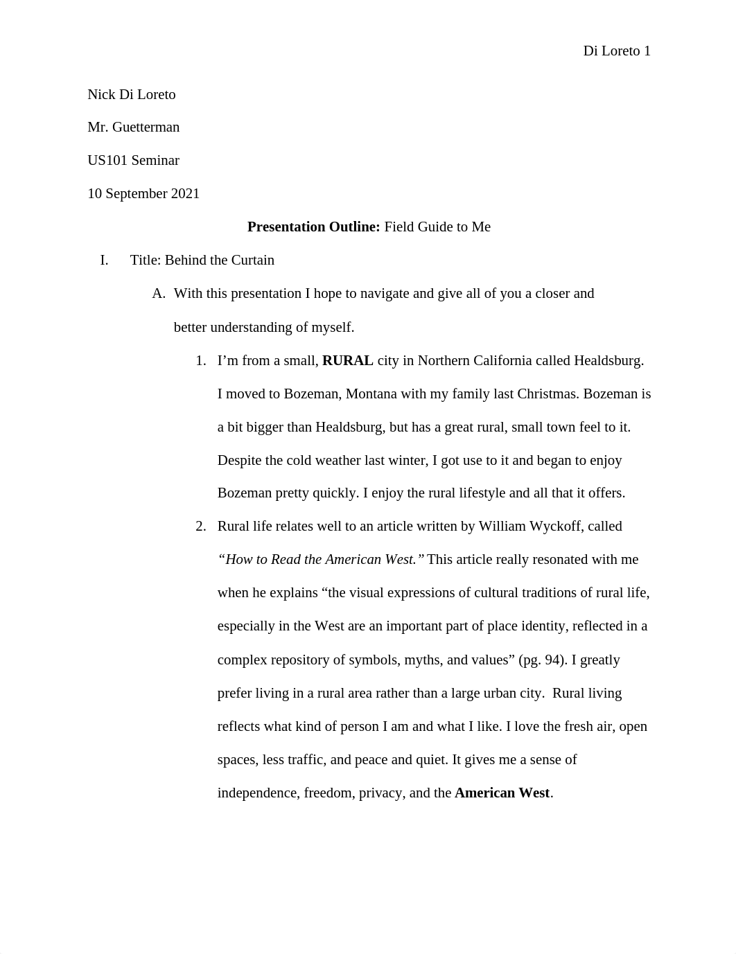 US 101 Seminar - Field Guide To Me Outline - Nick Di Loreto-2.docx_dkctmu9pchl_page1