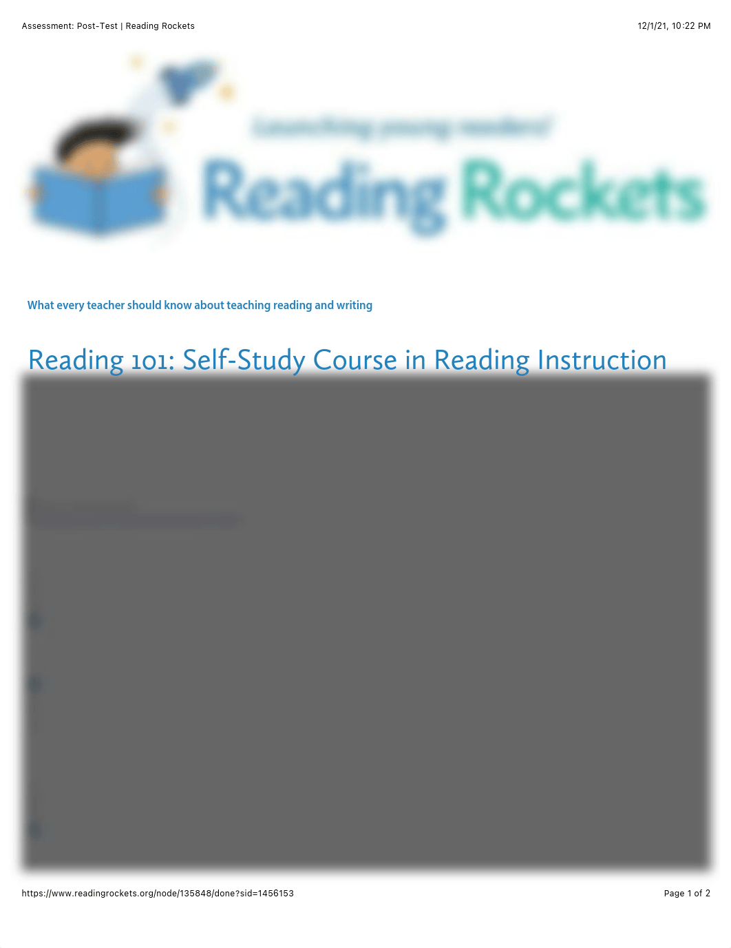 Course Mod. Comp. Assessment: Post-Test | Reading Rockets.pdf_dkd02e2fhe8_page1