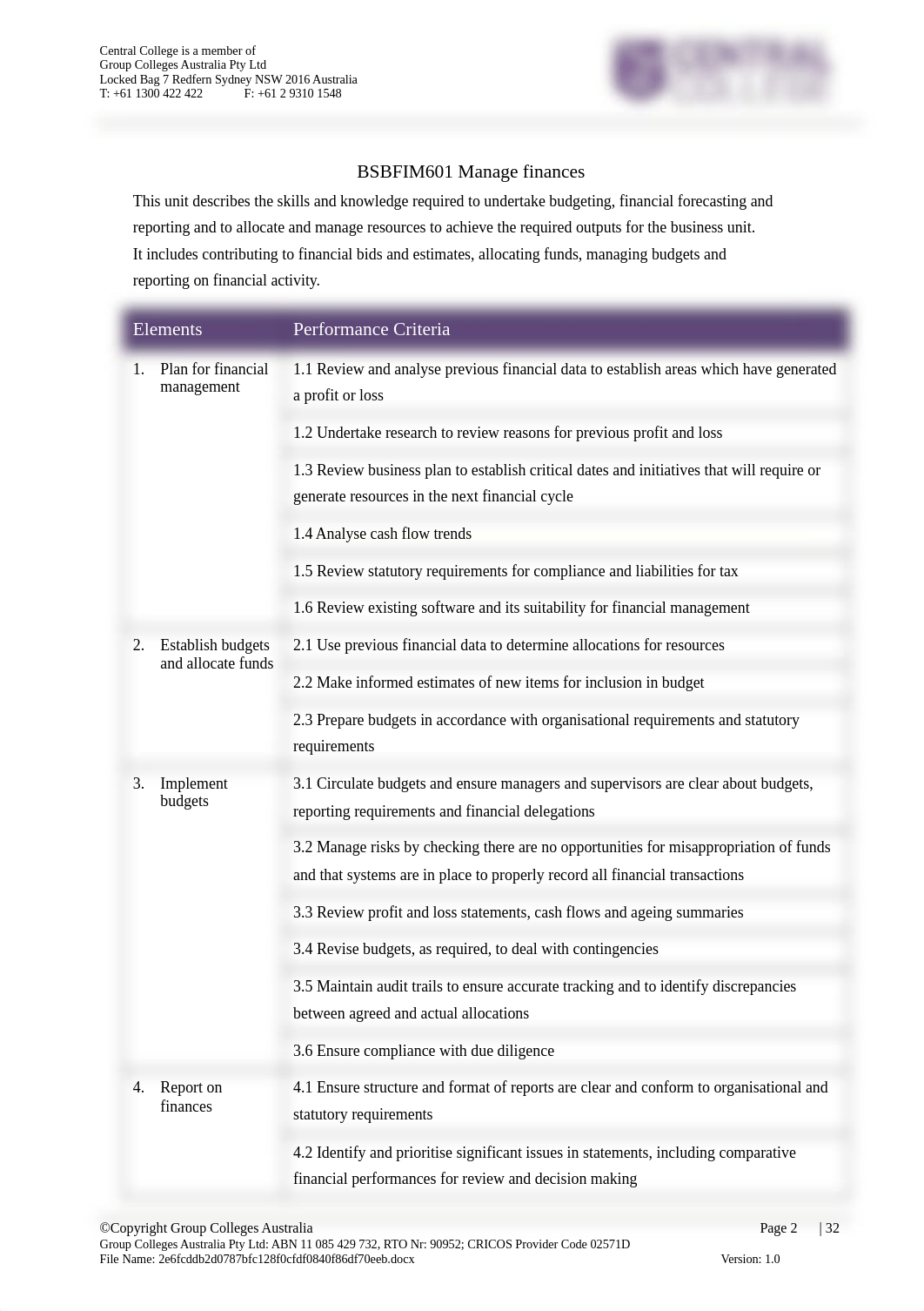 Assessment 1 BSBFIM601 Manage Finances  FINAL.docx_dkd0kb0oyb1_page2