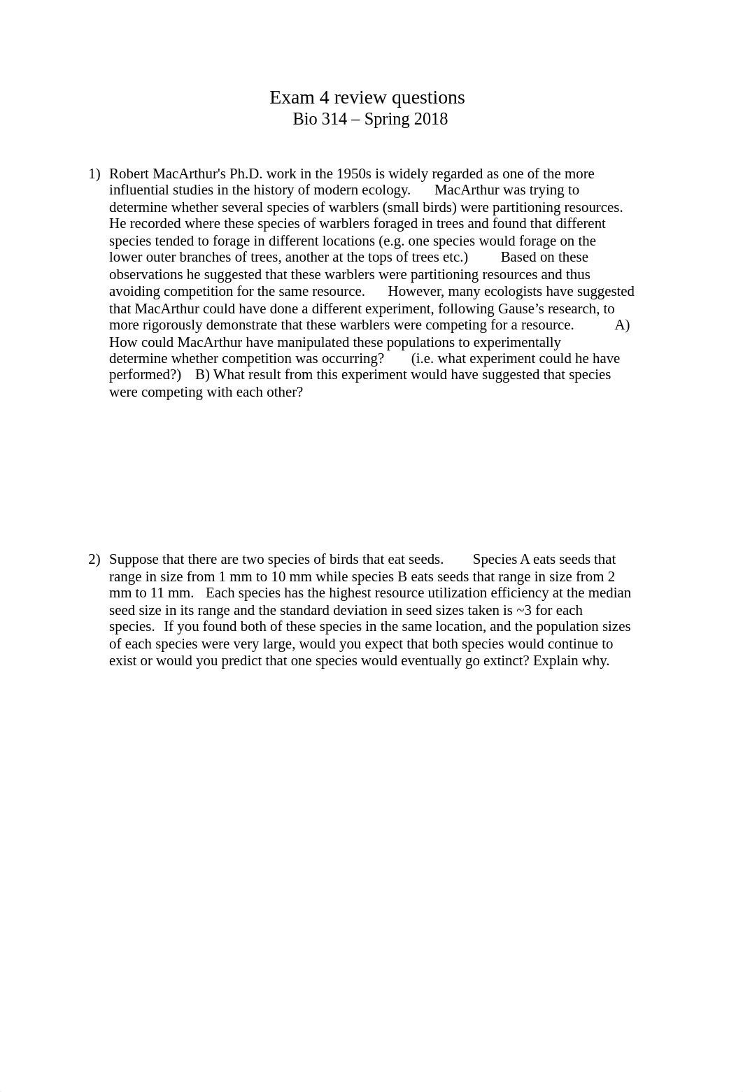 BIO314 Exam 4 Questions.doc_dkd1bdj81m9_page1