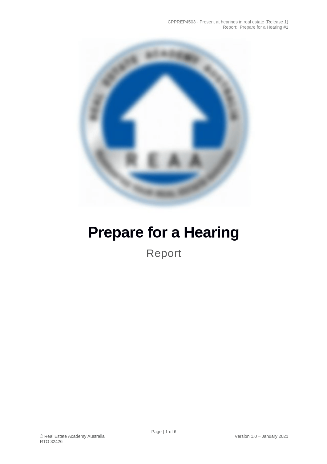 CPPREP4503 - REPORT - Prepare for a Hearing v1.0 (1).docx_dkd5qb8v87f_page1